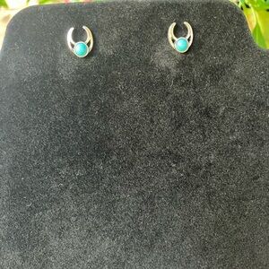 Fashion Jewelry Silver and Blue Earrings